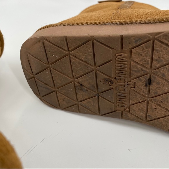 MINNETONKA Light Brown Leather Suede Olympia Boot - Picture 6 of 8